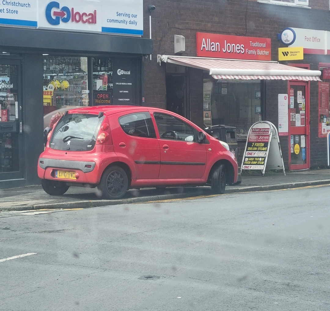 Full pavement park and double yellow. Photo by Steve, Christchurch street, Fenton, Stoke on Trent