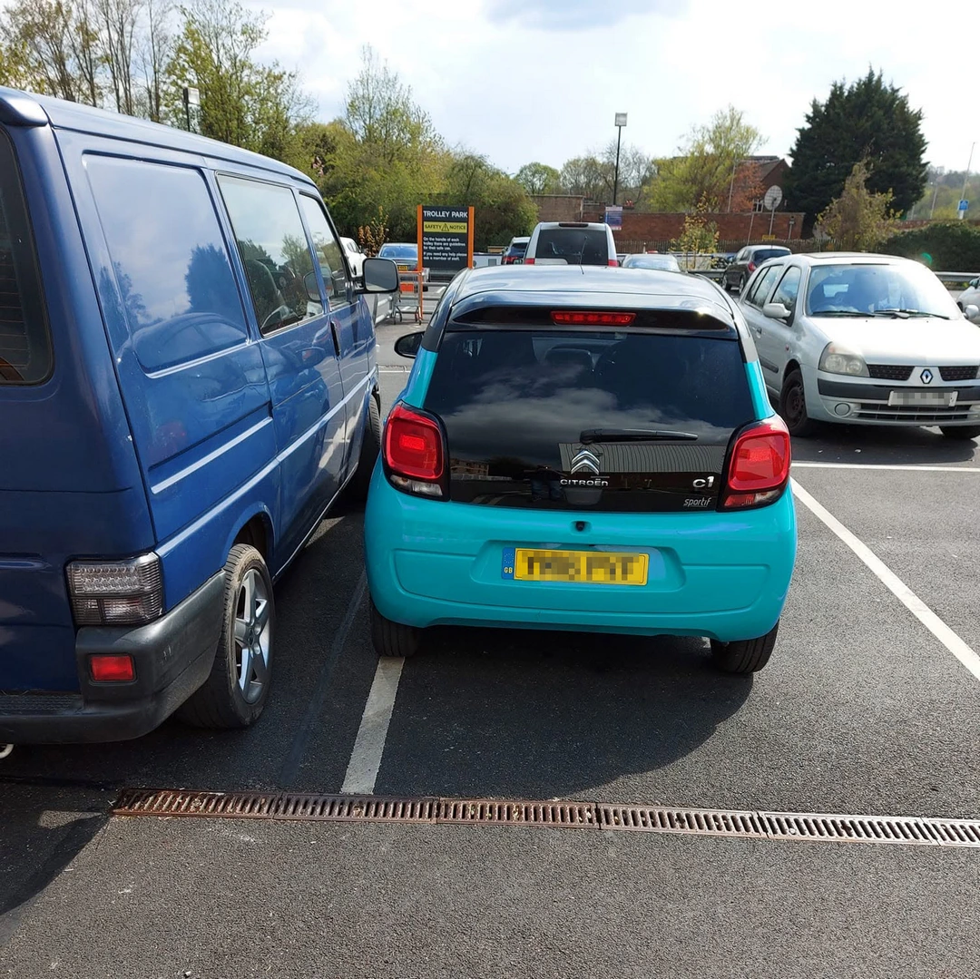Small car. Bad Parking. Photo by Martin, B&Q Hemel Hempstead