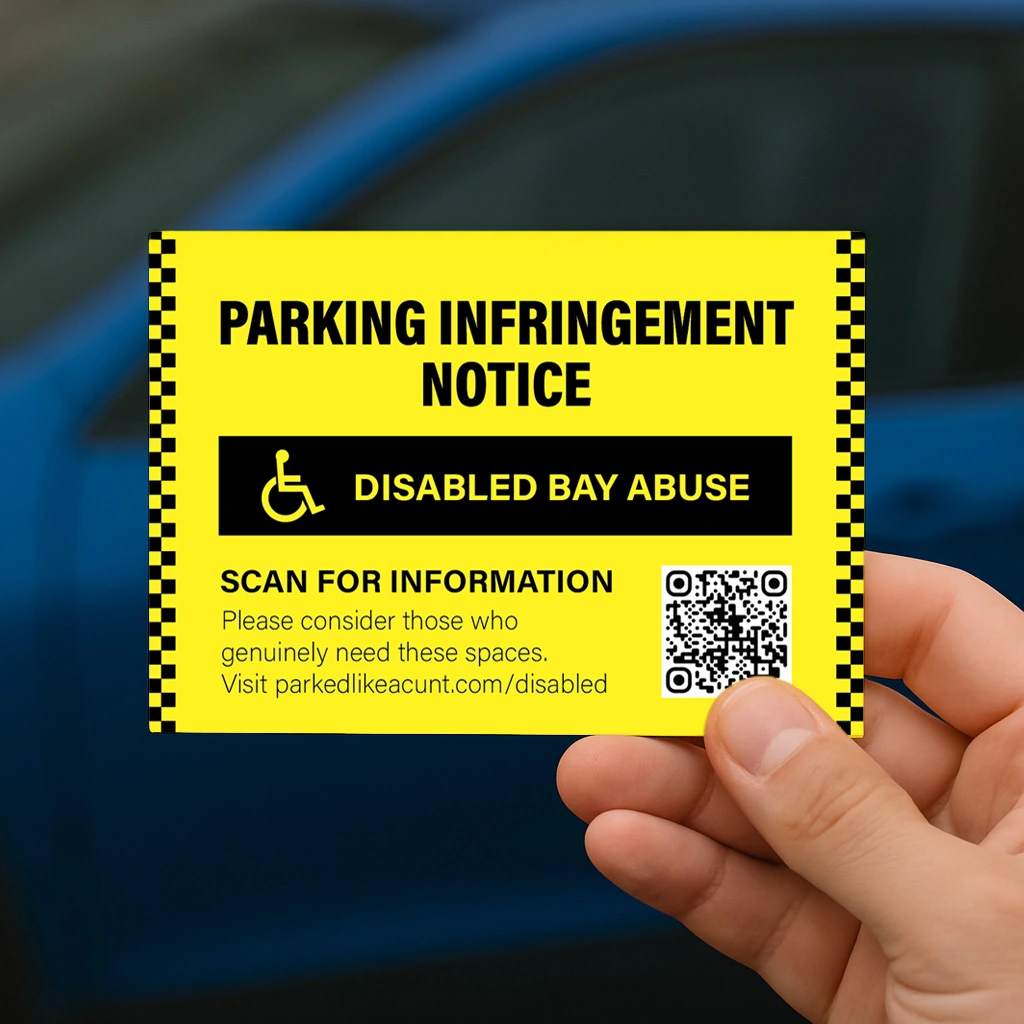 Disabled Parking Notice